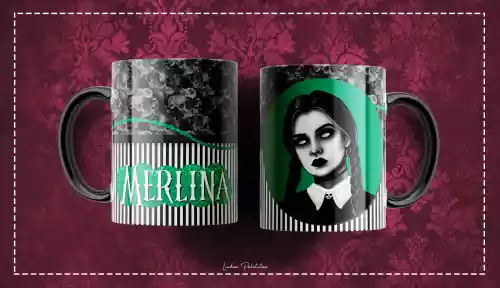 vectores plantilas MERLINA,SERIE,NETFLIX,